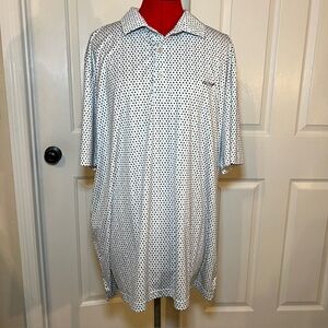 Greg Norman Short Sleeve Performance Golf Polo Mens XXL White Green & Black